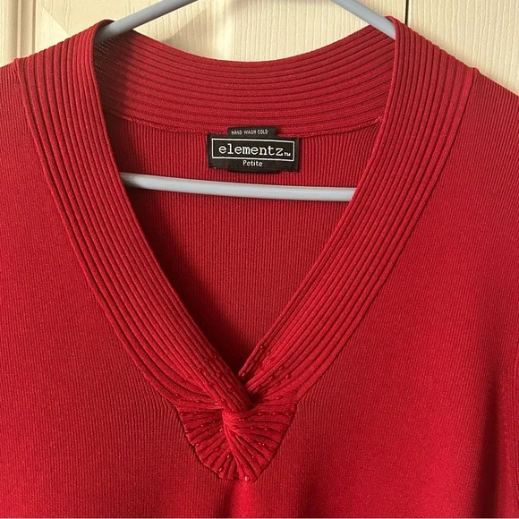 Elementz Red Fitted Short Sleeve T-Shirt - Picture 2 of 4